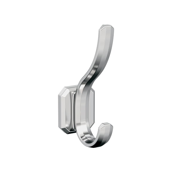 Amerock Granlyn Transitional Double Prong Polished Chrome Wall Hook