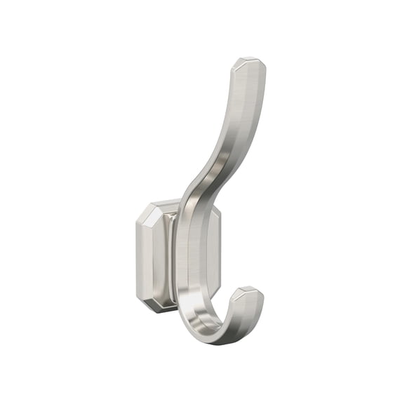 Amerock Granlyn Transitional Double Prong Satin Nickel Wall Hook