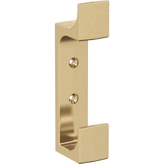 Amerock H37009CZ | Bray Double Prong Decorative Wall Hook | Champagne Bronze Hook for Coats, Hats, Backpacks, Bags | Hooks for Bathroom, Bedroom, Closet, Entryway, Laundry Room, Office