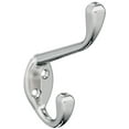 thumbnail image 1 of Amerock Noble Traditional Double Prong Polished Chrome Wall Hook, 1 of 7