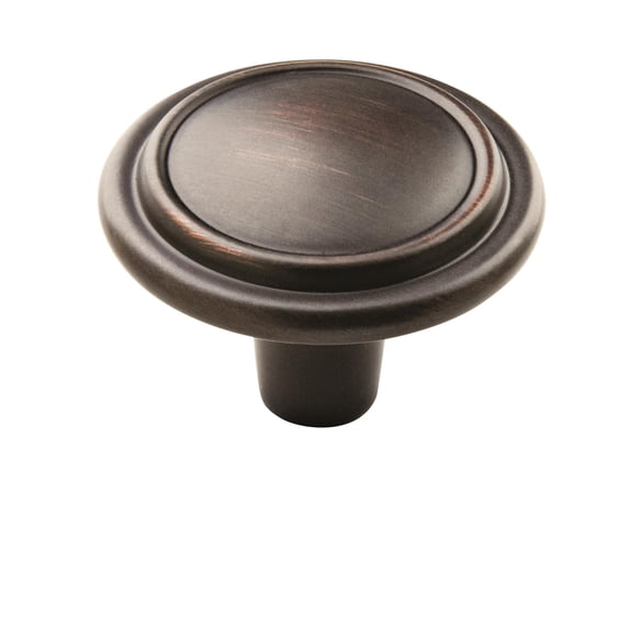 Amerock Hatfield 1-1/4 inch (32mm) Diameter Oil-Rubbed Bronze Cabinet Knob, 10 Pack