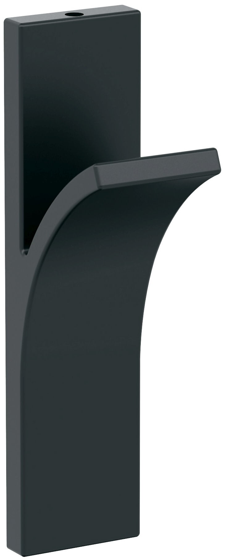 Matte Black Single Prong Decorative Metal Wall Hook