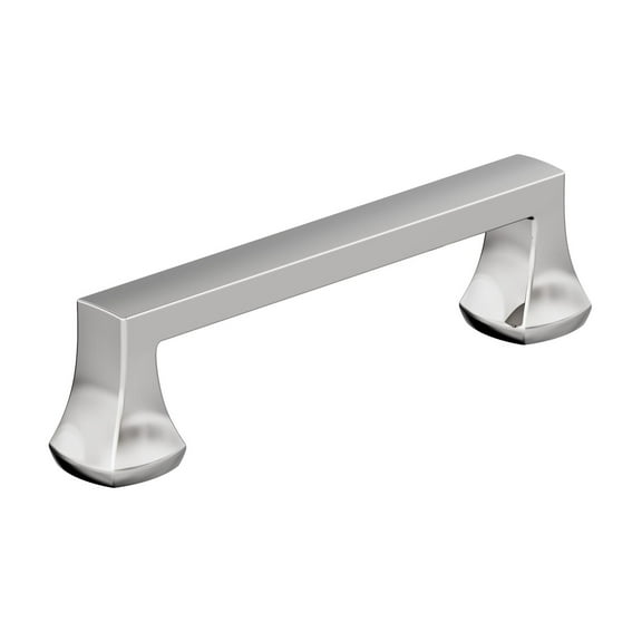 Amerock Hybridize 3-3/4 inch Center-to-Center Polished Chrome Cabinet Pull, 10 Pack