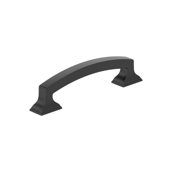 Amerock Incisive 3-3/4 inch (96mm) Center-to-Center Matte Black Cabinet Pull, 10 Pack