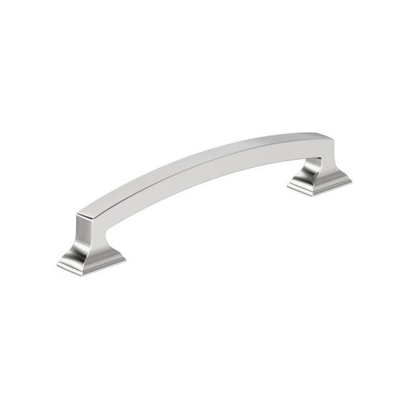 Amerock Incisive 5-1/16 inch (128mm) Center-to-Center Polished Chrome Cabinet Pull, 10 Pack