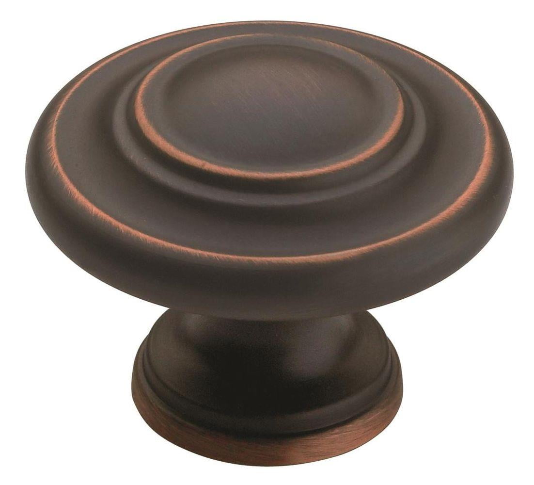 Amerock Inspirations 1-3/4 inch (44mm) Diameter Oil-Rubbed Bronze Cabinet or Furniture Knob, 25 Pack