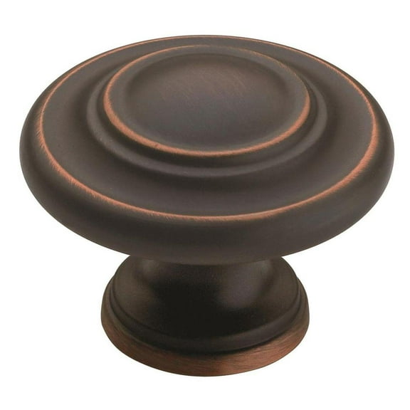 Amerock Inspirations 1-3/4 inch (44mm) Diameter Oil-Rubbed Bronze Cabinet or Furniture Knob, 25 Pack