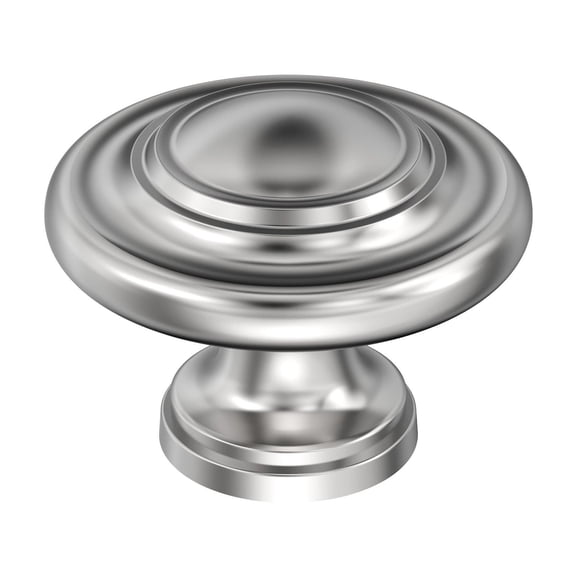 Amerock Inspirations 1-3/4 inch (44mm) Diameter Polished Chrome Cabinet or Furniture Knob, 10 Pack