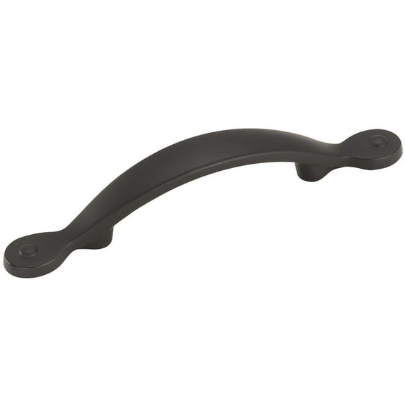 Amerock Inspirations 3 inch (76mm) Center-to-Center Matte Black Cabinet Pull, 10 Pack