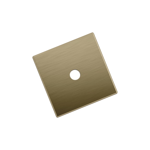 Amerock Ladera 1-3/16 inch (30mm) Length Square Golden Champagne Cabinet Knob Backplate