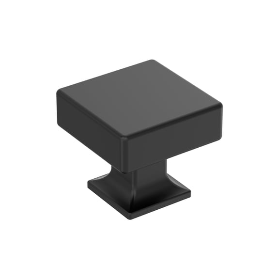 Amerock Lintel 1-1/4 inch (32mm) Length Matte Black Cabinet Knob