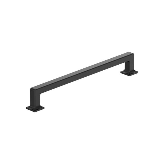 Amerock Lintel 8-13/16 inch (224mm) Center-to-Center Matte Black Cabinet Pull