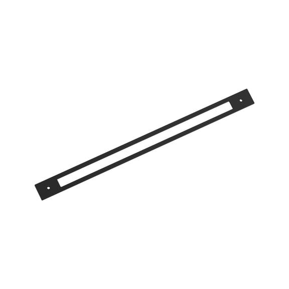 Amerock Medora 18 inch (457mm) Center-to-Center Rectangle Matte Black Appliance Pull Backplate