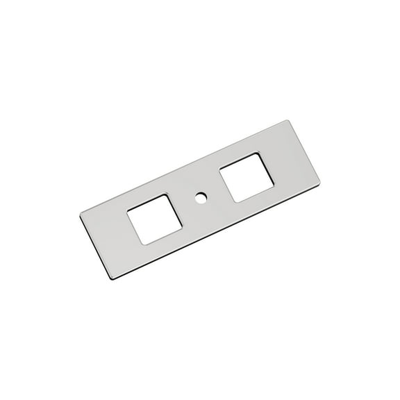 Amerock Medora 3-11/16 inch (94mm) Length Rectangle Polished Chrome Cabinet Knob Backplate
