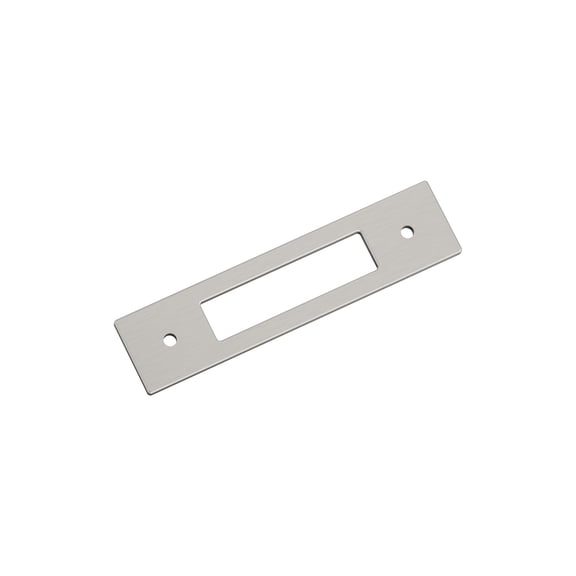 Amerock Medora 3-3/4 inch (96mm) Center-to-Center Rectangle Satin Nickel Cabinet Pull Backplate