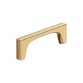 thumbnail image 1 of Amerock Merced 3-3/4 inch (96mm) Center-to-Center Champagne Bronze Cabinet Pull, 1 of 7
