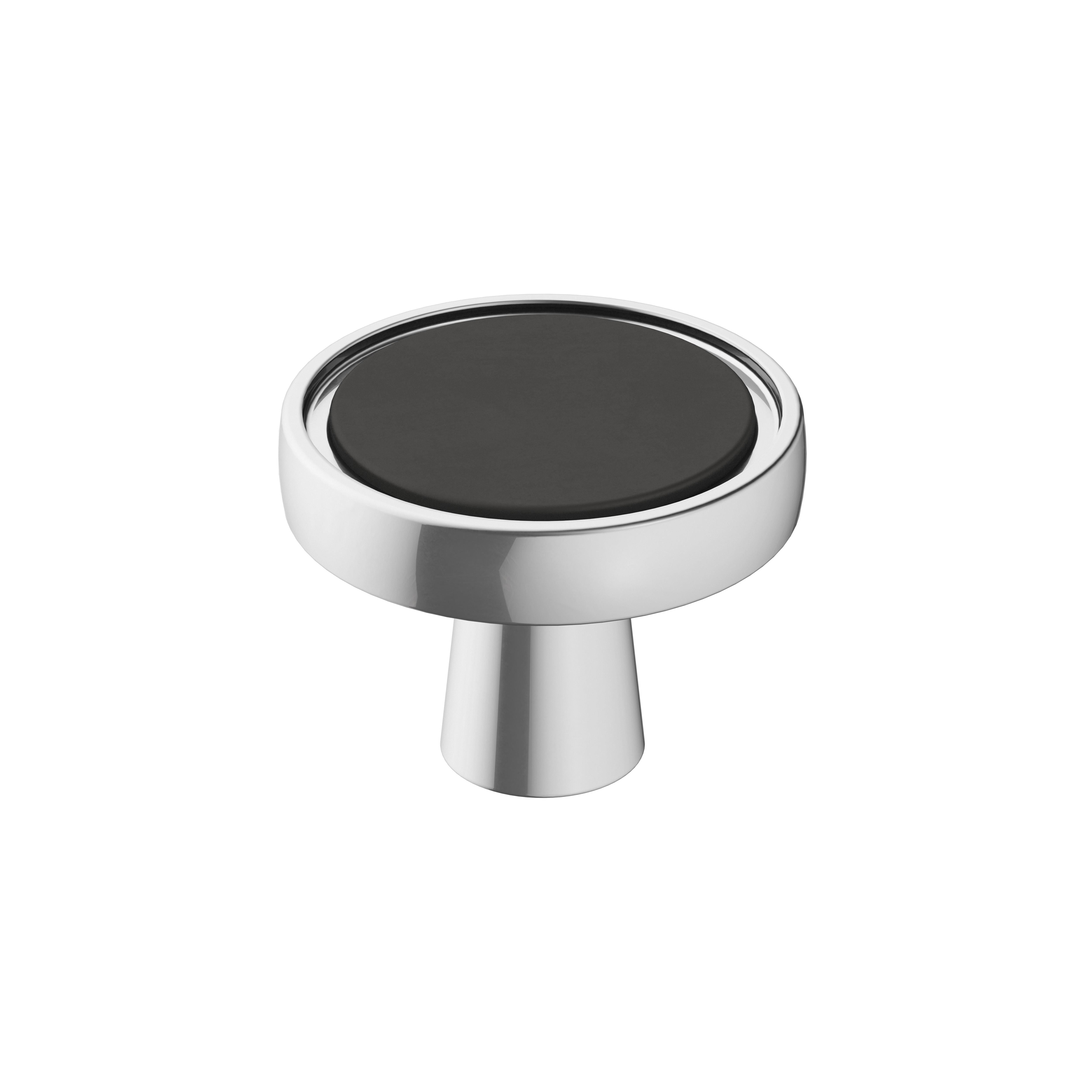 Richelieu Modern Cabinet Knob - 1 3/8-inch X 5/8-inch Matte Chrome Drawer Pull For Kitchen & Bathroom