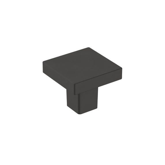 Amerock Monument Matte Black 1-3/16 Inch Knob, 25 Pack