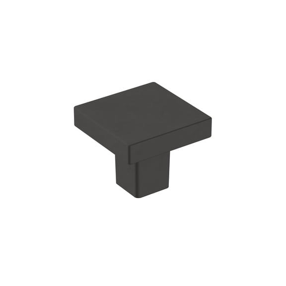 Amerock Monument Matte Black 1-3/16 Inch Knob, 5 Pack