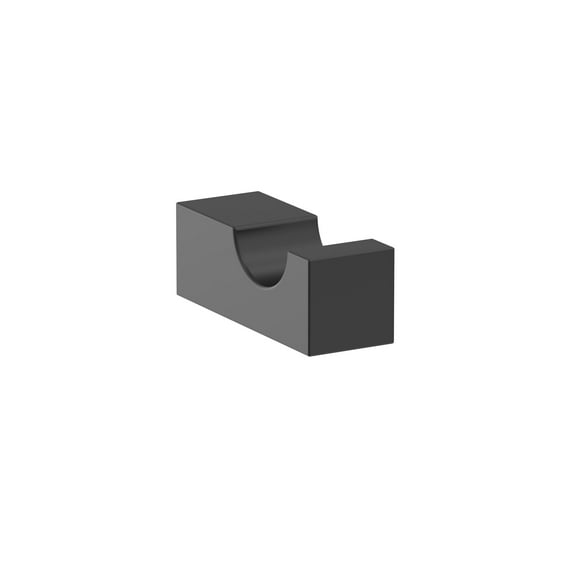 Amerock Monument Matte Black Single Prong Robe Hook