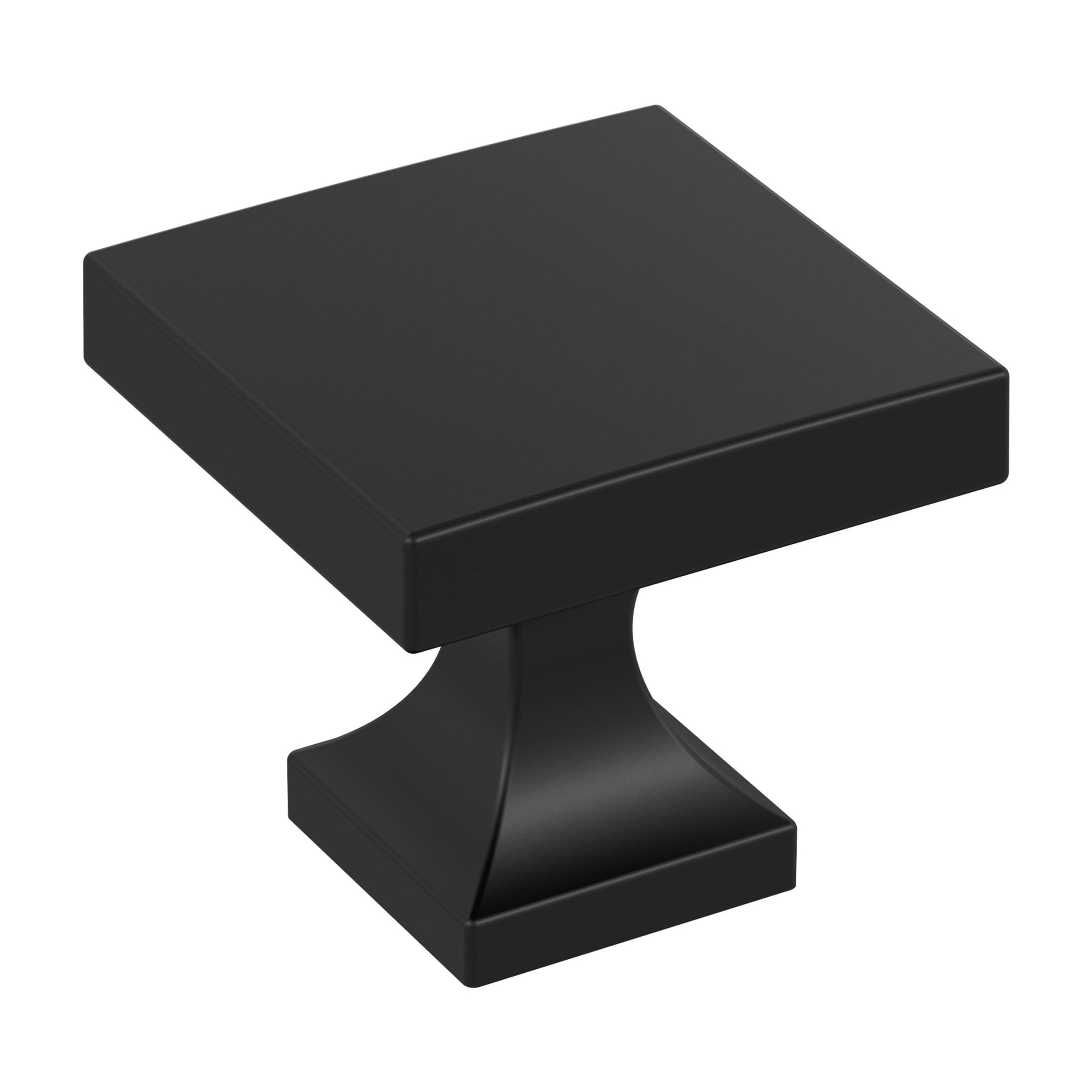 Amerock Pedestal 1-1/16 inch (27mm) Length Matte Black Cabinet Knob - 25 Pack