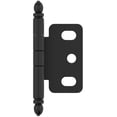 thumbnail image 1 of 3/4 in (19 mm) Door Thickness Full Inset, Partial Wrap, Ball Tip Flat Black Hinge, 1 of 6