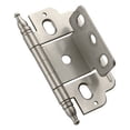 thumbnail image 1 of 3/4 in (19 mm) Door Thickness Full Inset, Full Wrap, Minaret Tip Satin Nickel Hinge, 1 of 2
