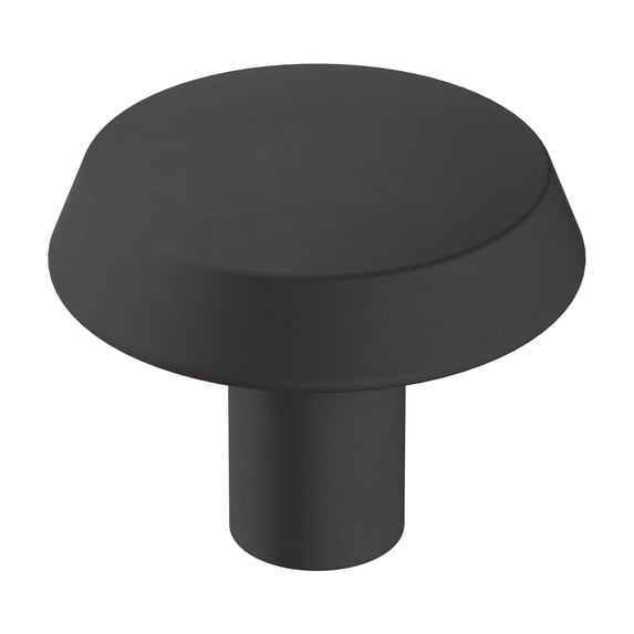 Amerock Premise 1-1/4 inch (32mm) Diameter Matte Black Cabinet Knob, 10 Pack