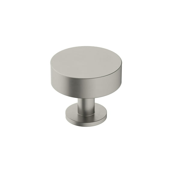 Amerock Radius 1-1/4 inch (32mm) Diameter Satin Nickel Cabinet Knob, 2 Pack