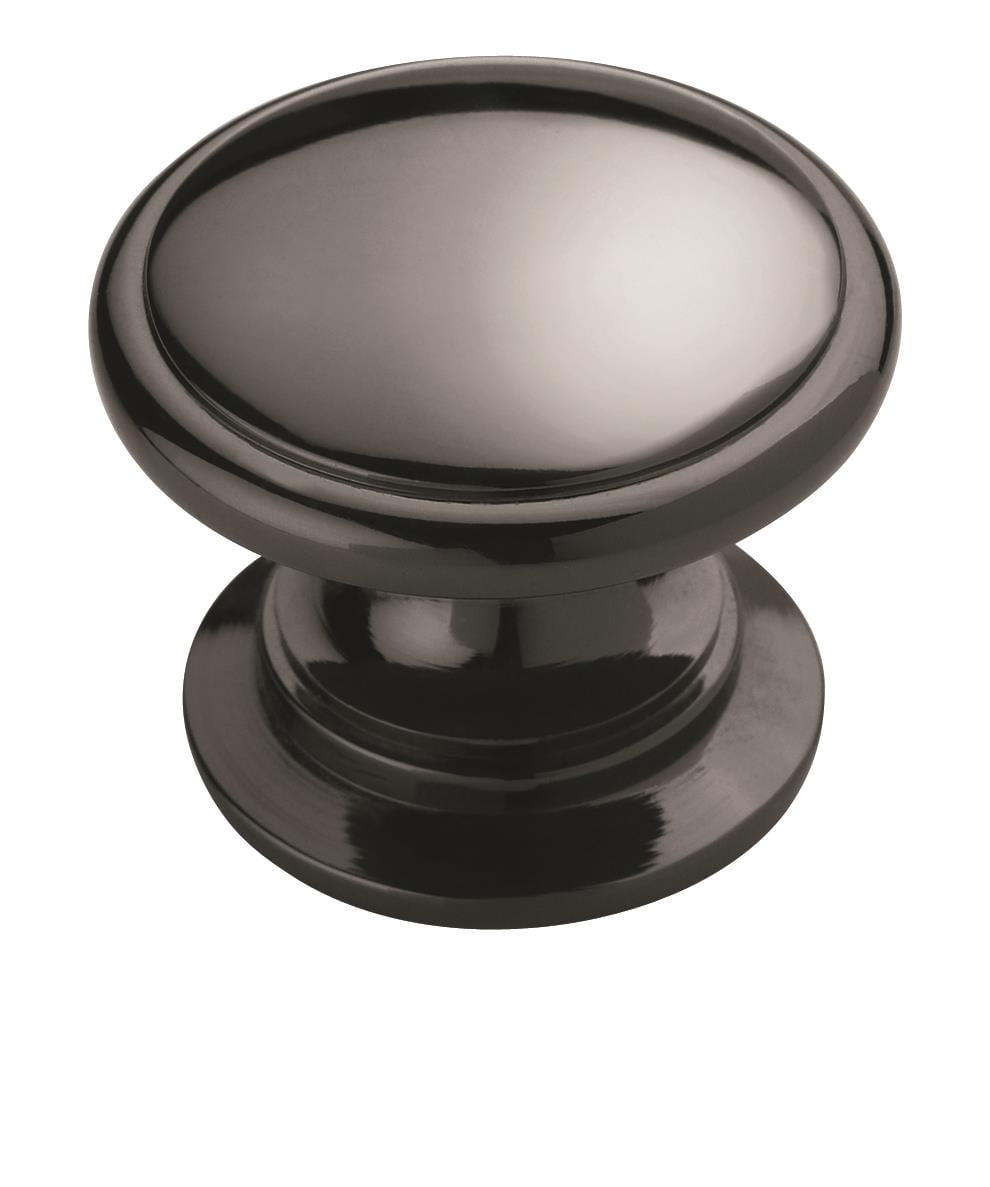 Amerock Ravino 1-1/4 in (32 mm) Diameter Black Nickel Cabinet Knob