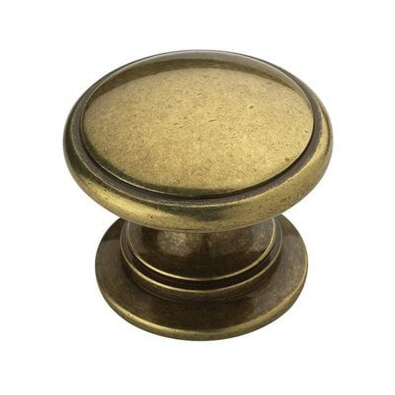 Amerock Ravino 1-1/4 in (32 mm) Diameter Burnished Brass Cabinet Knob