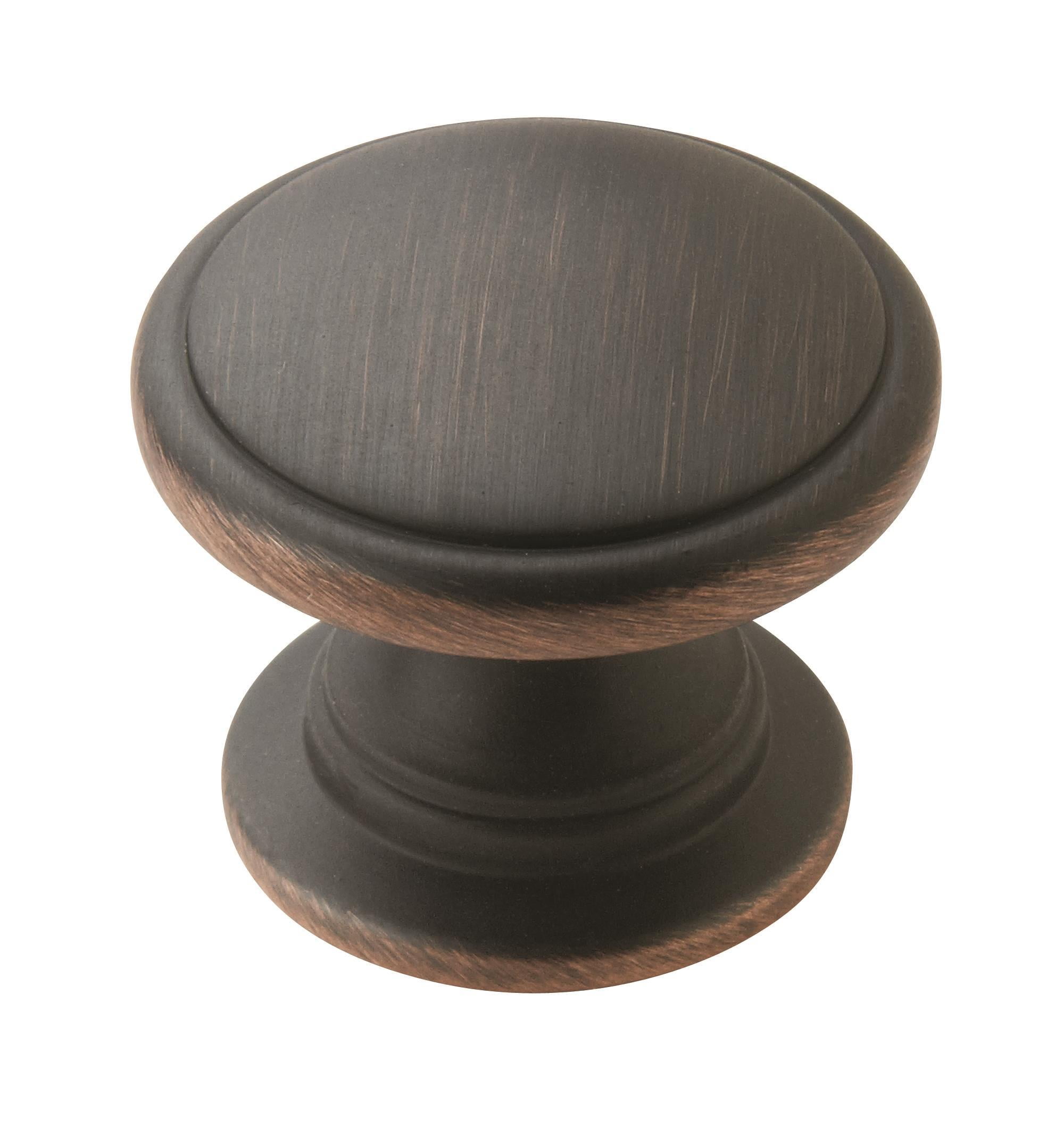 Amerock Ravino 1-1/4 inch (32mm) Diameter Oil-Rubbed Bronze Cabinet Knob, 10 Pack