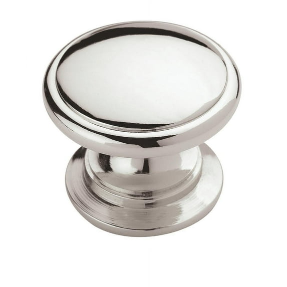 Amerock Ravino 1-1/4 inch (32mm) Diameter Polished Chrome Cabinet Knob - 25 Pack