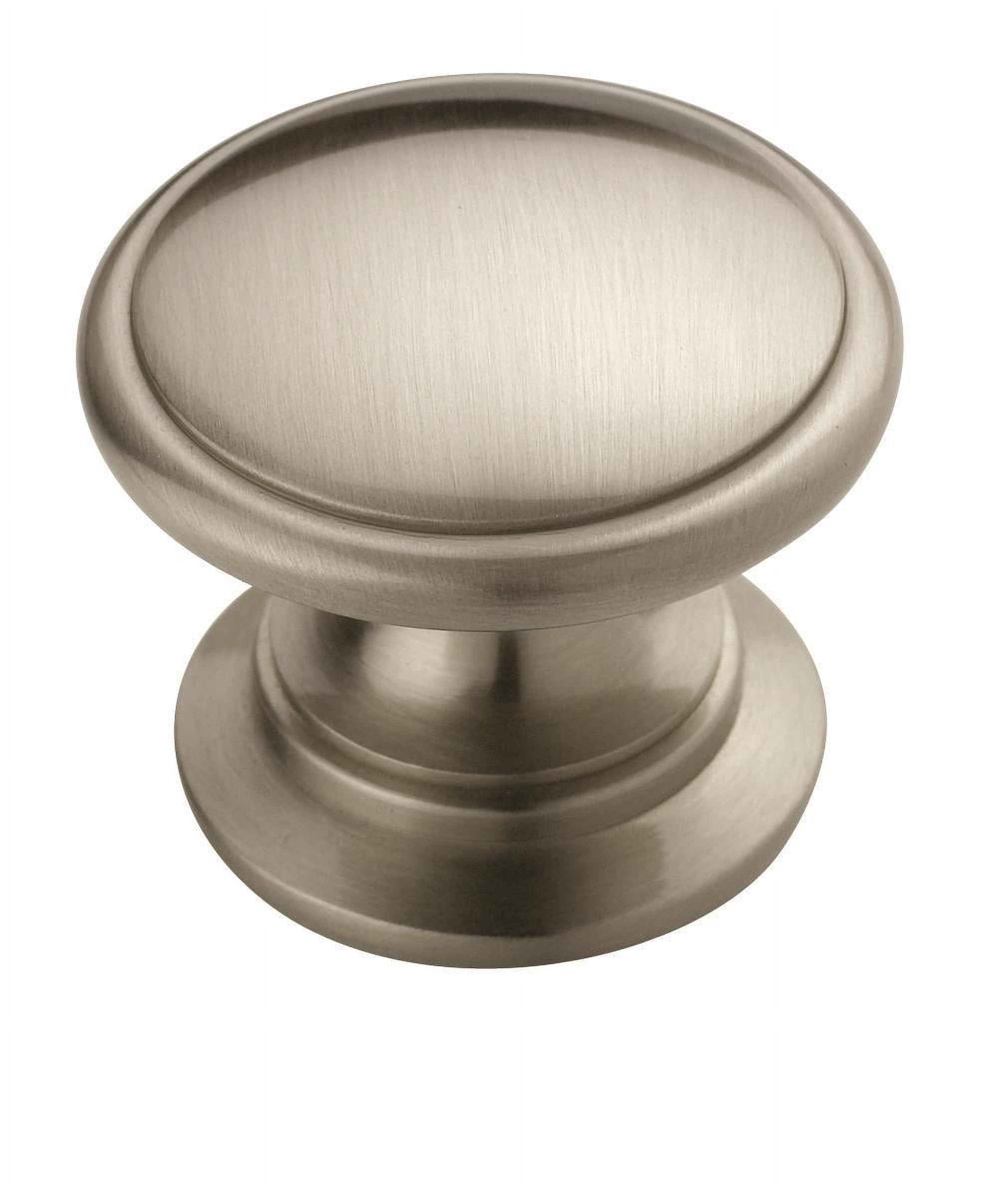 Amerock Ravino 1-1/4 inch (32mm) Diameter Satin Nickel Cabinet Knob, 10 Pack