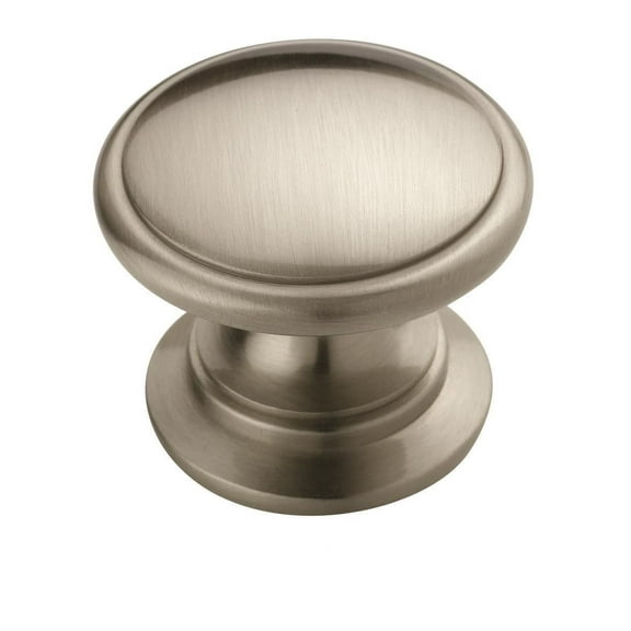 Amerock Ravino 1-1/4 inch (32mm) Diameter Satin Nickel Cabinet Knob, 10 Pack