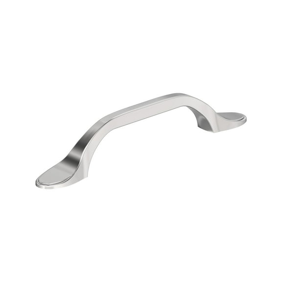 Amerock Ravino 3-3/4 inch Center-to-Center Polished Chrome Cabinet or Furniture Pull, 10 Pack