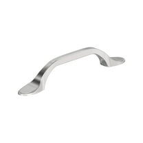 Amerock Ravino 3-3/4 inch Center-to-Center Polished Chrome Cabinet or Furniture Pull, 10 Pack