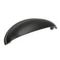 thumbnail image 1 of Amerock Ravino 3 inch (76mm) Center-to-Center Matte Black Cabinet Cup Pull, 25 Pack, 1 of 7