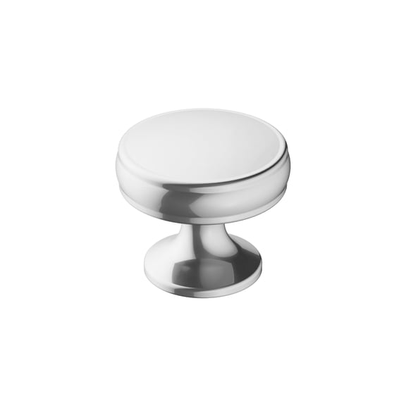 Amerock Renown 1-1/4 inch (32mm) Diameter Polished Chrome Cabinet Knob, 5 Pack