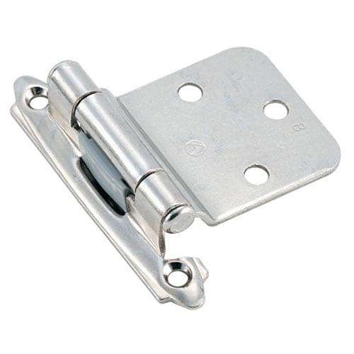 Amerock BP763026 Self-Closing Face Mount Variable Overlay Hinge with Reverse Bevel - Polished Chrome