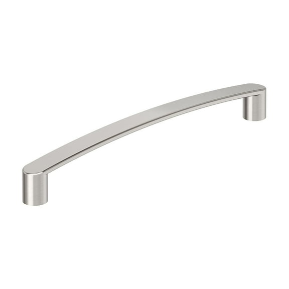 Amerock Rift 6-5/16 inch Center-to-Center Satin Nickel Cabinet or Furniture Pull, 10 Pack