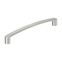Amerock Rift 6-5/16 inch Center-to-Center Satin Nickel Cabinet or Furniture Pull, 10 Pack