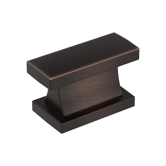 Amerock Socle 1-7/16 inch (37mm) Length Oil-Rubbed Bronze Cabinet Knob, 10 Pack