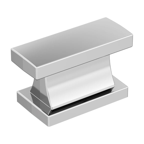 Amerock Socle 1-7/16 inch (37mm) Length Polished Chrome Cabinet Knob, 10 Pack