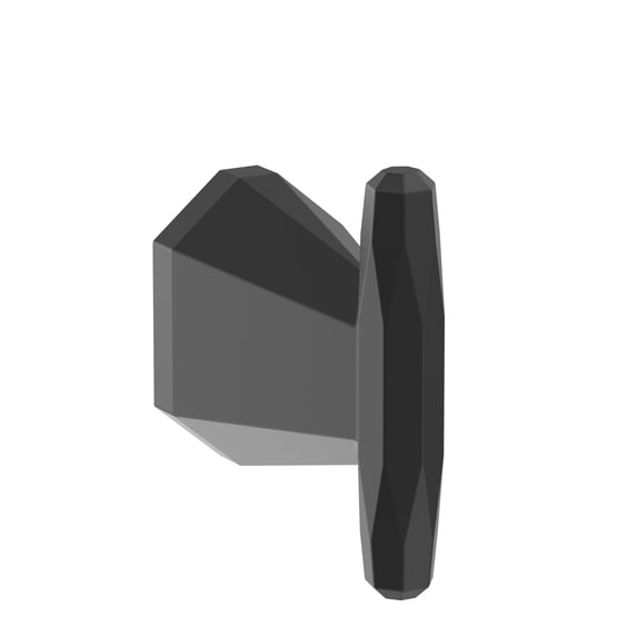 Amerock St. Vincent Matte Black Single Prong Robe Hook