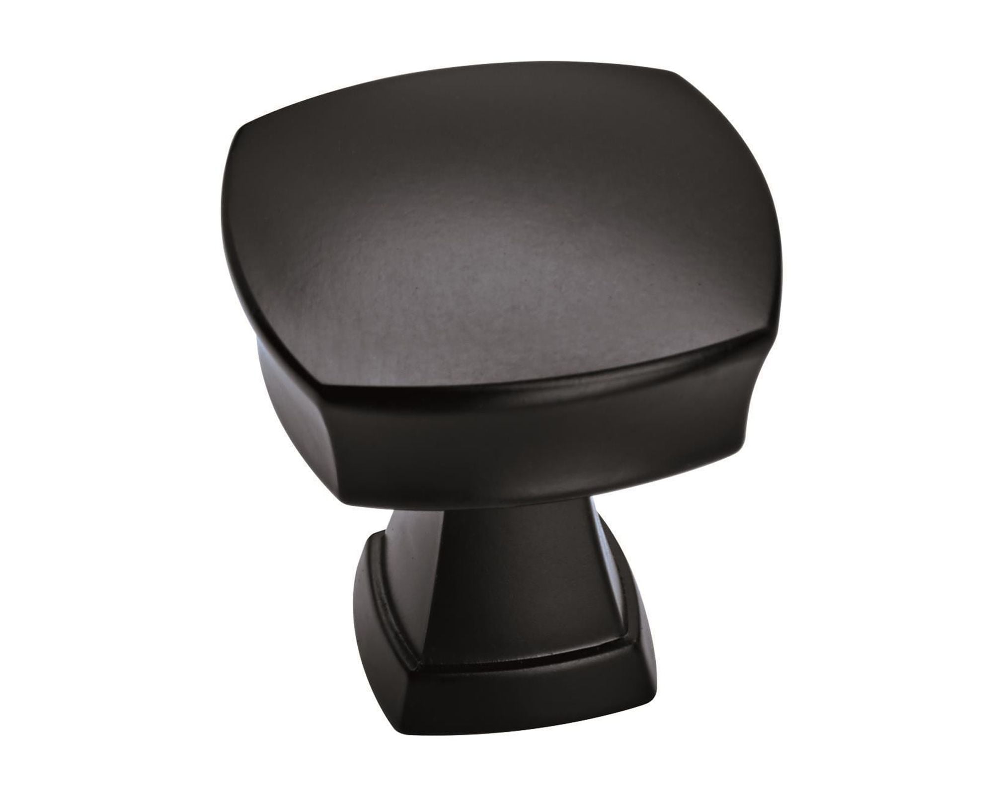 Amerock Stature 1-1/4 inch (32mm) Length Matte Black Cabinet Knob - 10 Pack