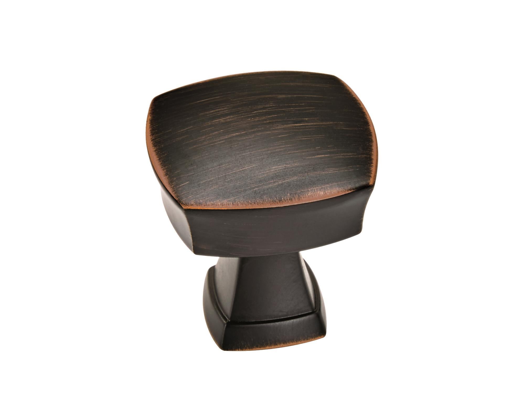 Oil-Rubbed Bronze Square Cabinet Knob with Mounting Hardware