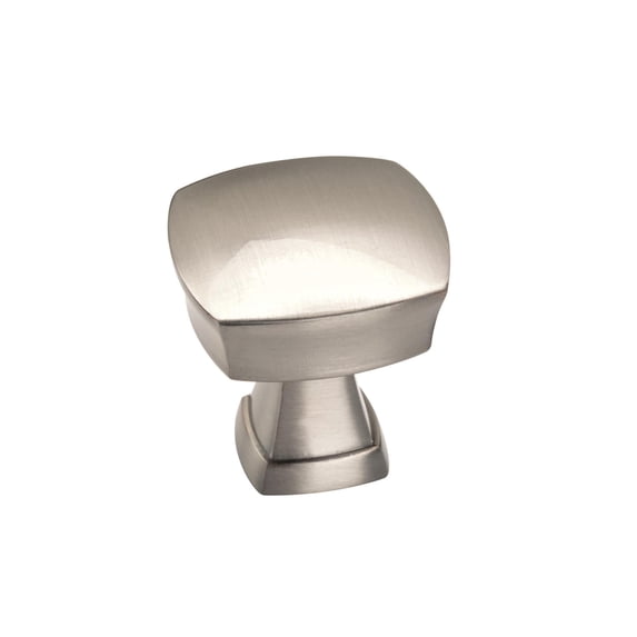 Amerock Stature 1-1/4 inch (32mm) Length Satin Nickel Cabinet Knob - 10 Pack