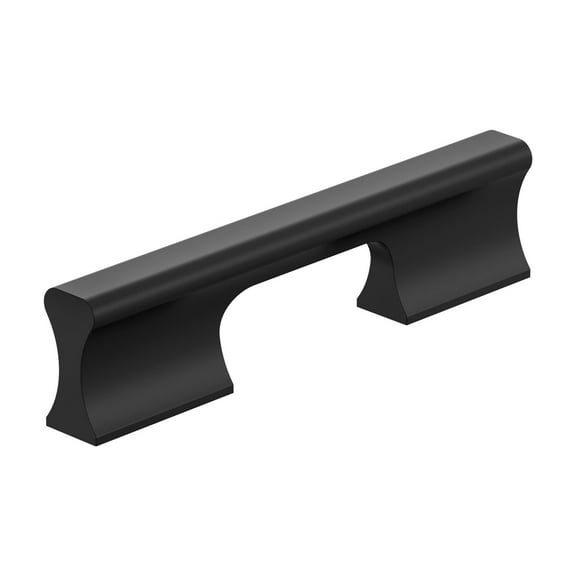 Amerock Status 3-3/4 inch Center-to-Center Matte Black Cabinet Pull, 25 Pack