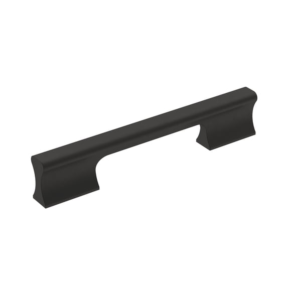 Amerock Status 5-1/16 inch Center-to-Center Matte Black Cabinet Pull, 10 Pack